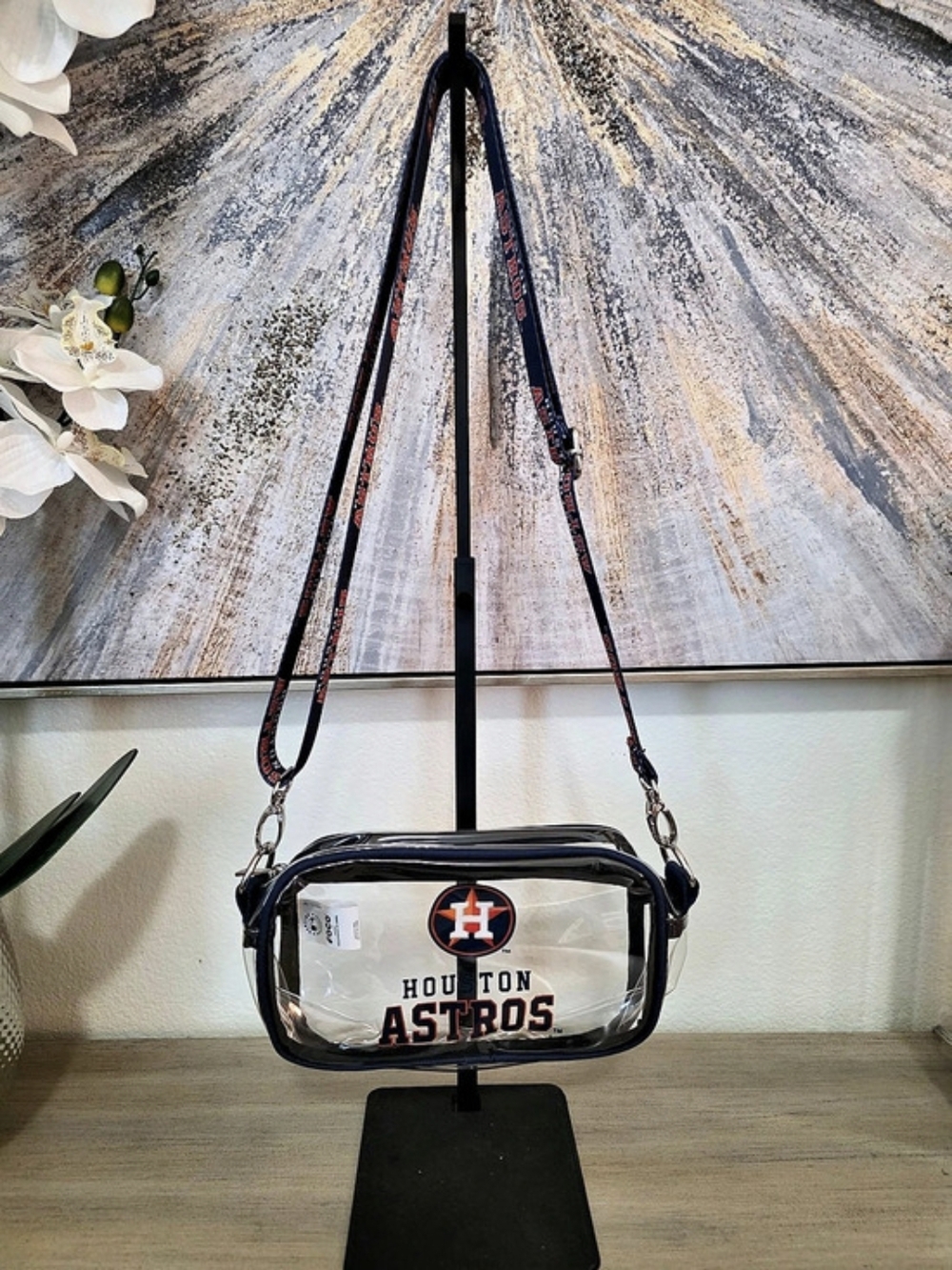 Houston Astros Clear Black Crossbody Bag